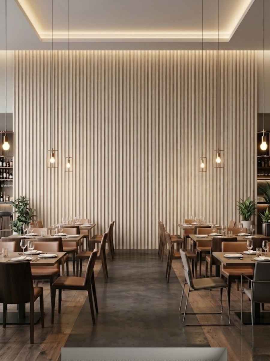 White Oak WPC Fluted 3D Wall Panels |  42.9 sq. ft./Box