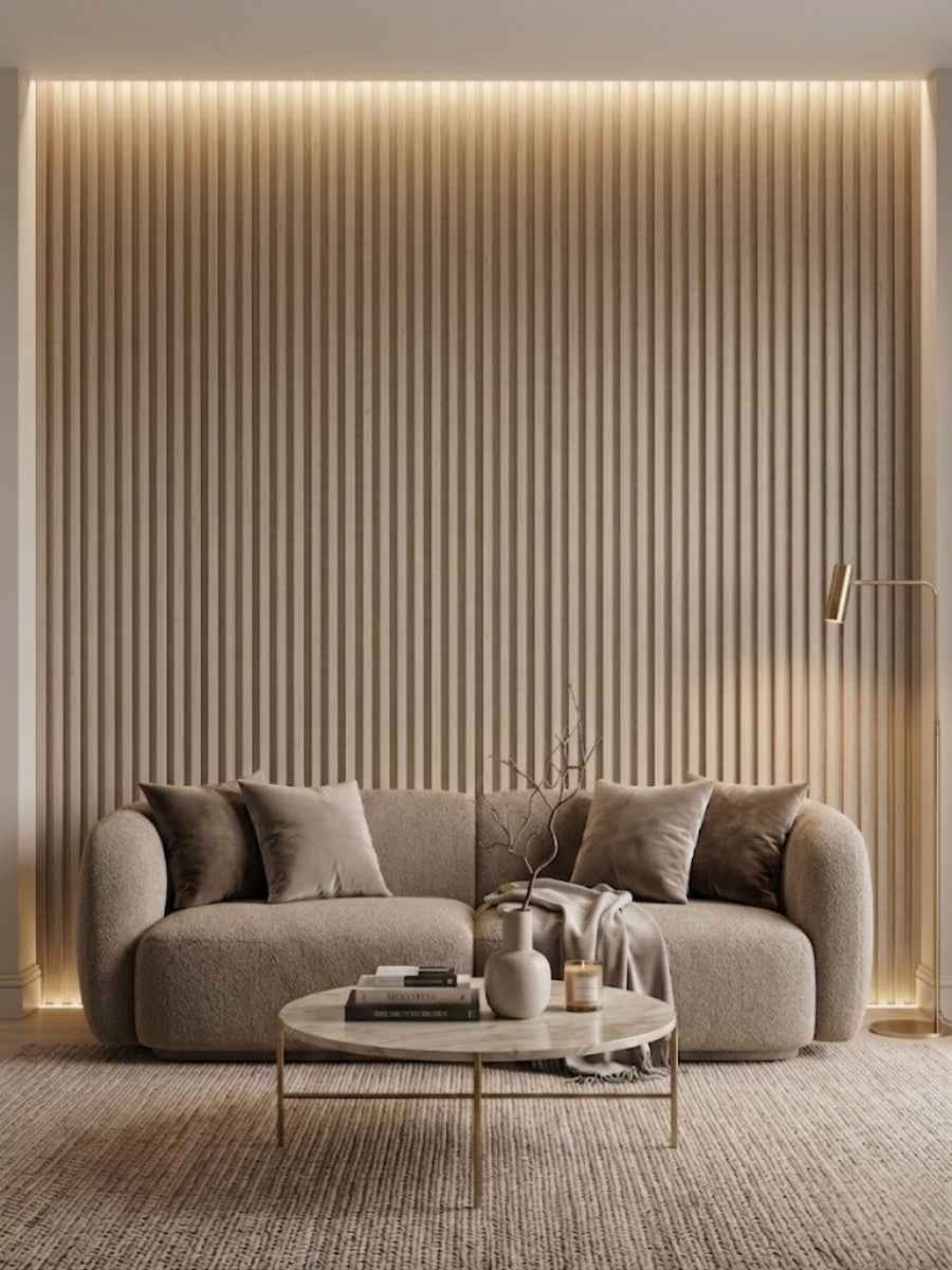 White Oak WPC Fluted 3D Wall Panels |  42.9 sq. ft./Box