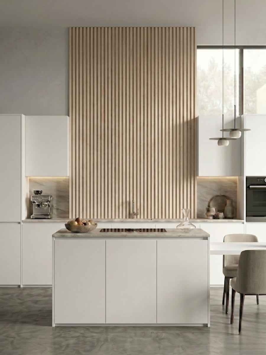 White Oak WPC Fluted 3D Wall Panels |  42.9 sq. ft./Box