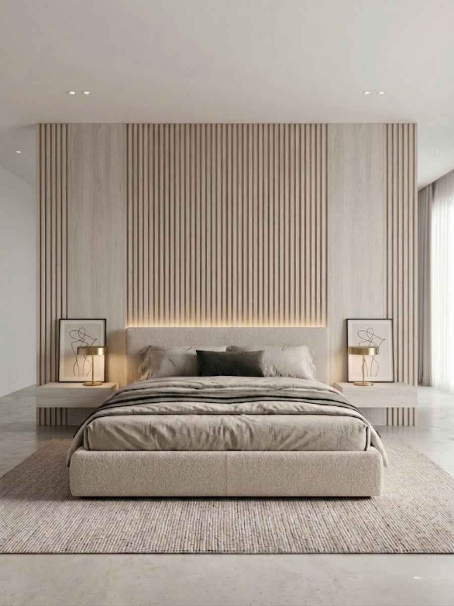 White Oak WPC Fluted 3D Wall Panels |  42.9 sq. ft./Box