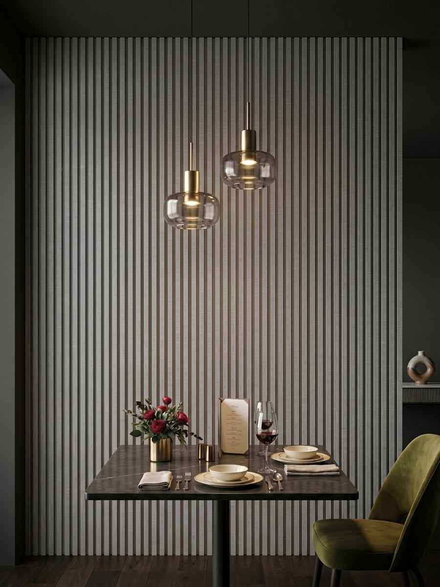 White linen WPC Fluted 3D Wall Panels |  42.9 sq. ft./Box