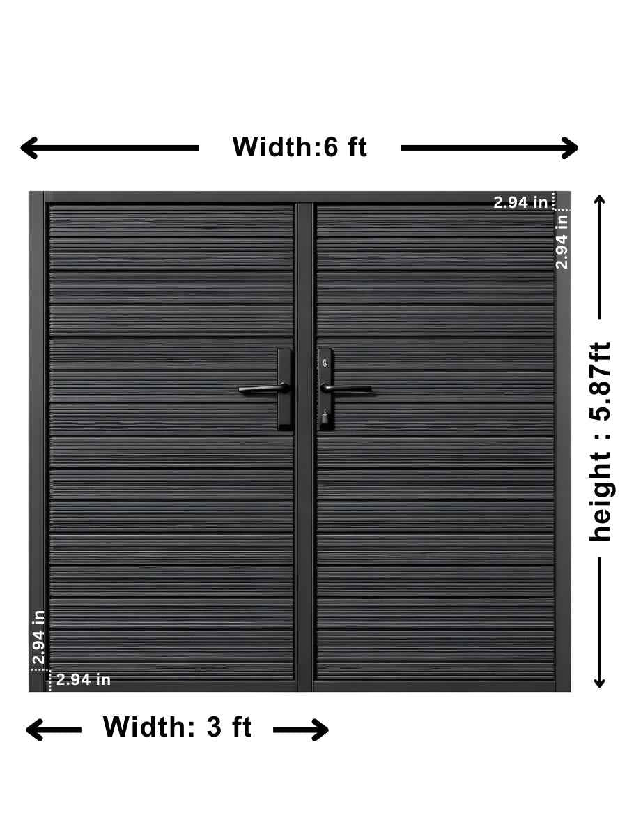 Aluminum Premium Fence Gate 6x6 – Modern, Heavy Duty, Full Privacy