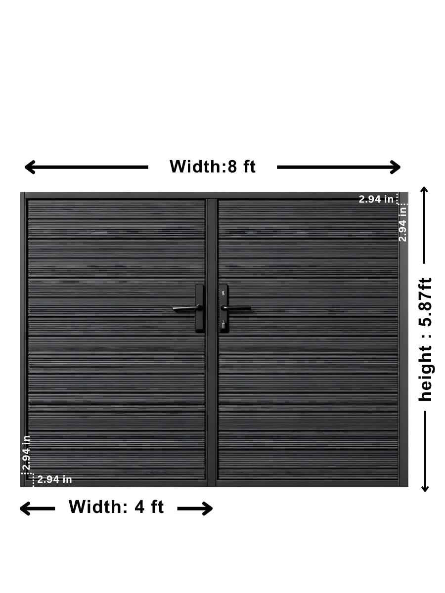 Aluminum Premium Fence Gate 8x6 – Modern, Heavy Duty, Full Privacy