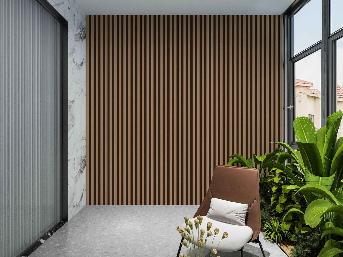Maple Slate Black WPC Fluted 3D Wall Panels |  42.9 sq. ft./Box