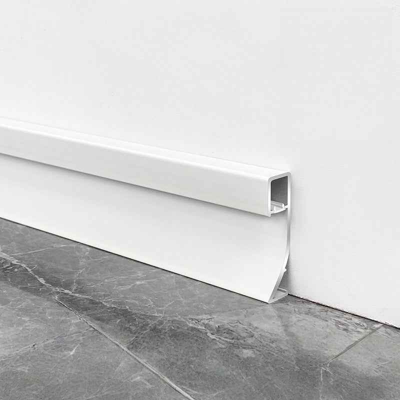 Premium White Aluminum LED Baseboard Molding Kit – Complete RGB Set (59 Ft / 9 Pieces)
