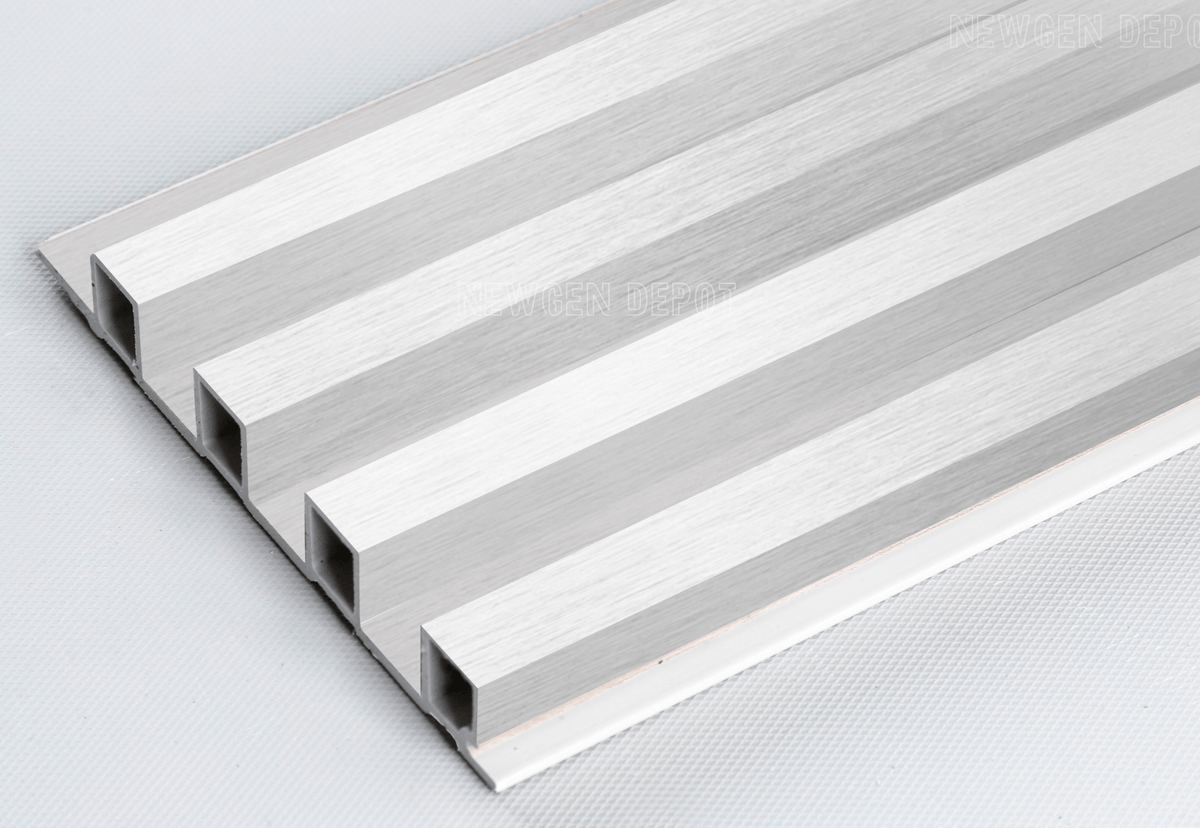 10-Pack Premium Solid Colors WPC Fluted 3D Wall Paneling | 42.9 sq. ft./Box - Wall Forma