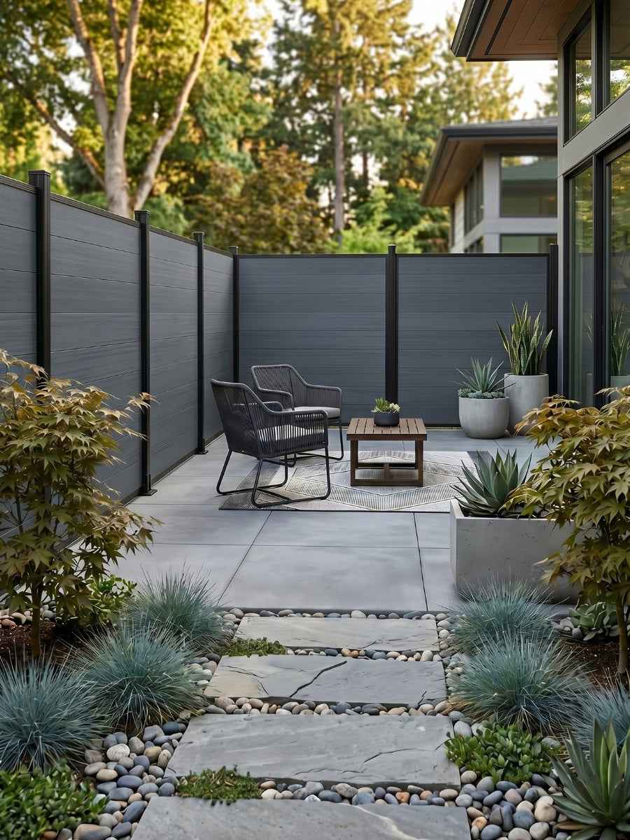Composite  Fence Co-extrusion Discounted Price - Light Gray
