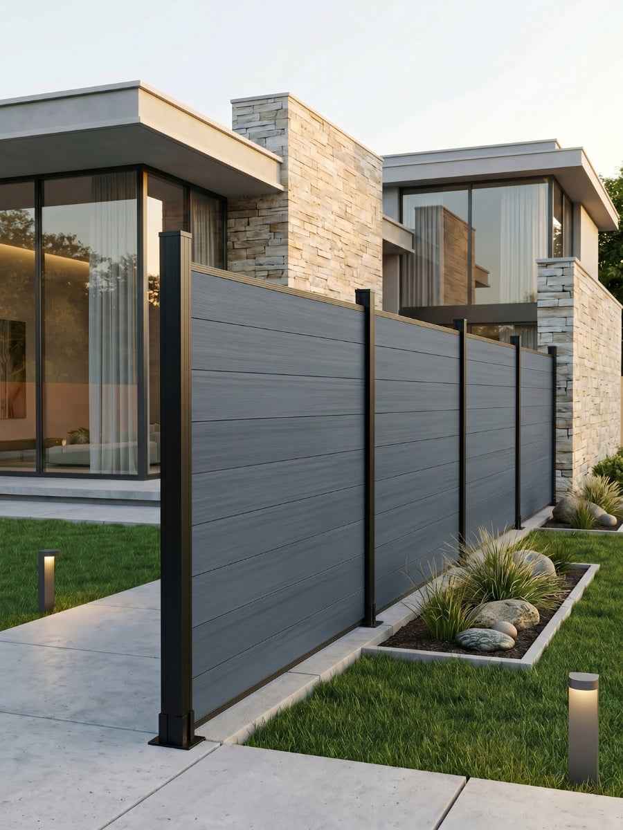 Composite  Fence Co-extrusion Discounted Price - Light Gray