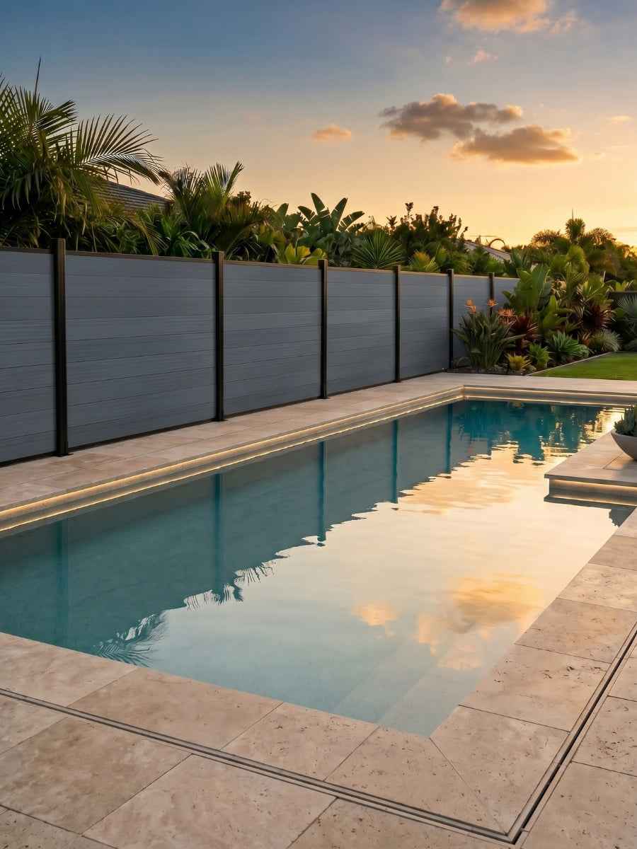 Composite  Fence Co-extrusion Discounted Price - Light Gray