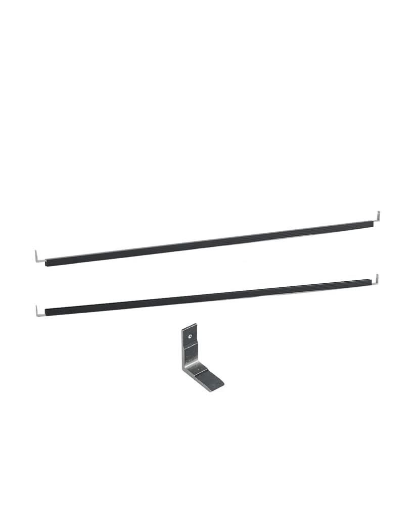6ft Black Aluminum Fence Frame Kit - Horizontal/Privacy WPC Panel Bracket - Wall Forma