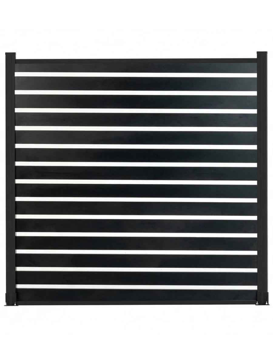 6 ft × 6 ft All-Aluminum Open Slat Fence Panel Kit with 1 Post