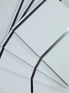 8mm White Gloss With 2 Chrome Strip Wall & Ceiling Panel - Pack of 4