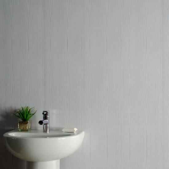 8mm White Wood Matt Bathroom Wall & Ceiling Panel - Pack of 4