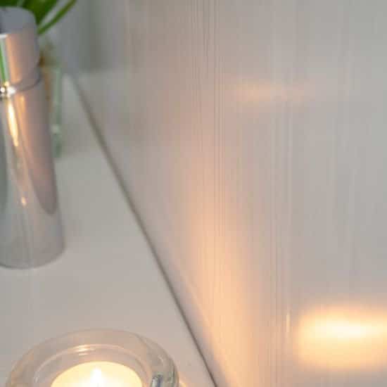 8mm White Wood Matt Bathroom Wall & Ceiling Panel - Pack of 4 - Wall Forma