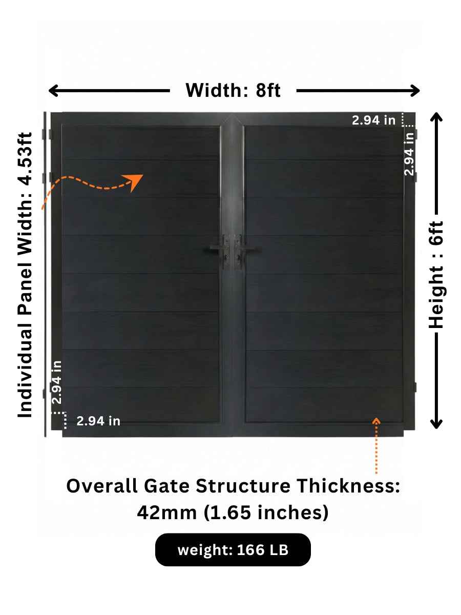 WPC Fence Gate Double (8ft x 6ft)