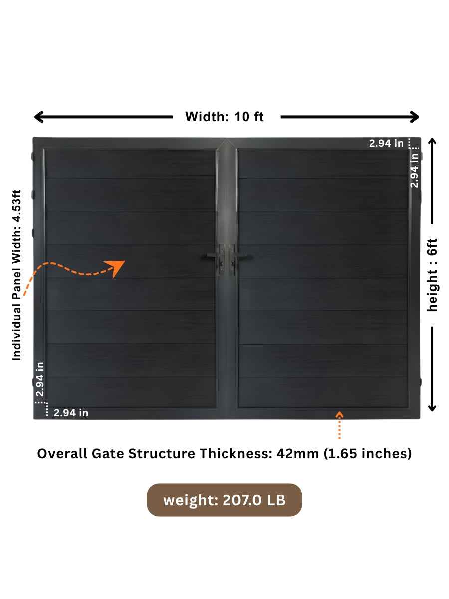 WPC Fence Gate Double (10ft x 6ft)