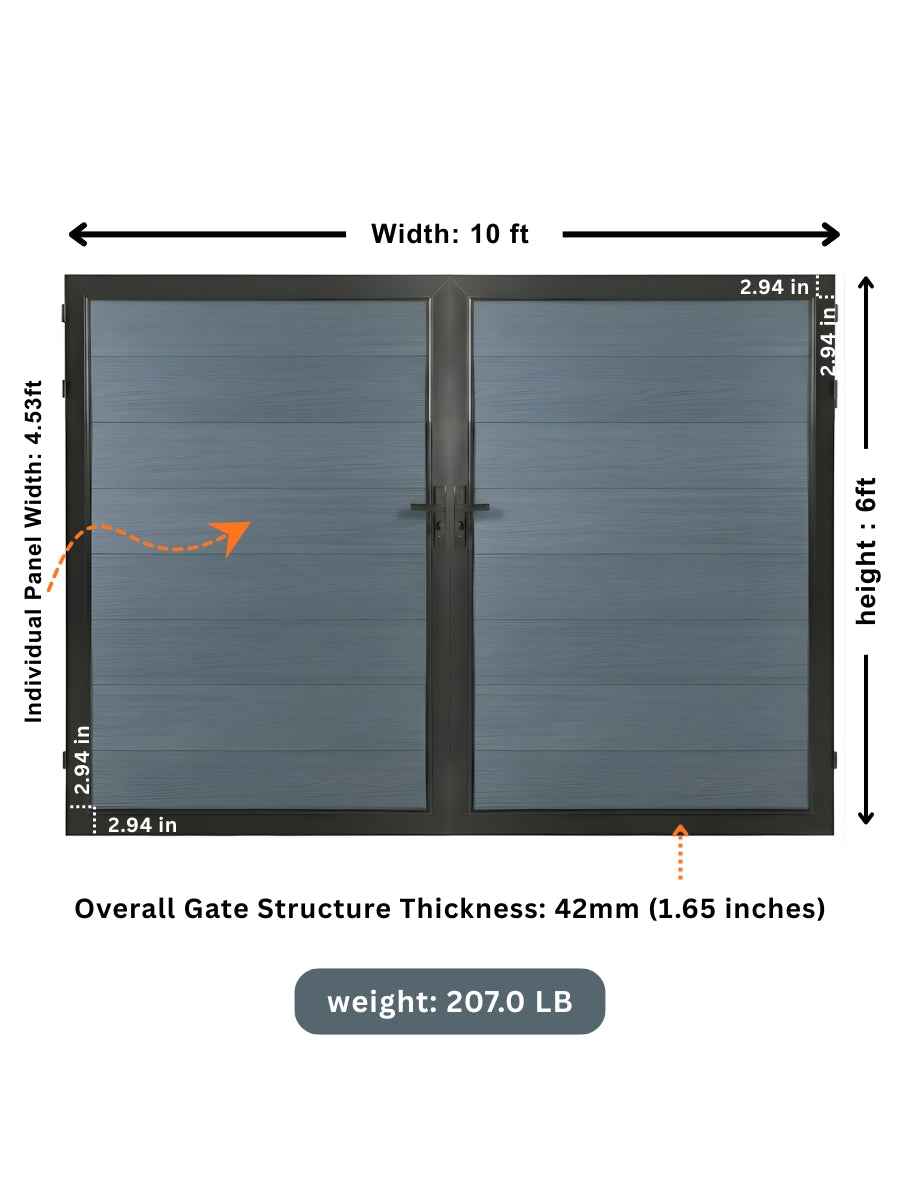 WPC Fence Gate Double (10ft x 6ft)
